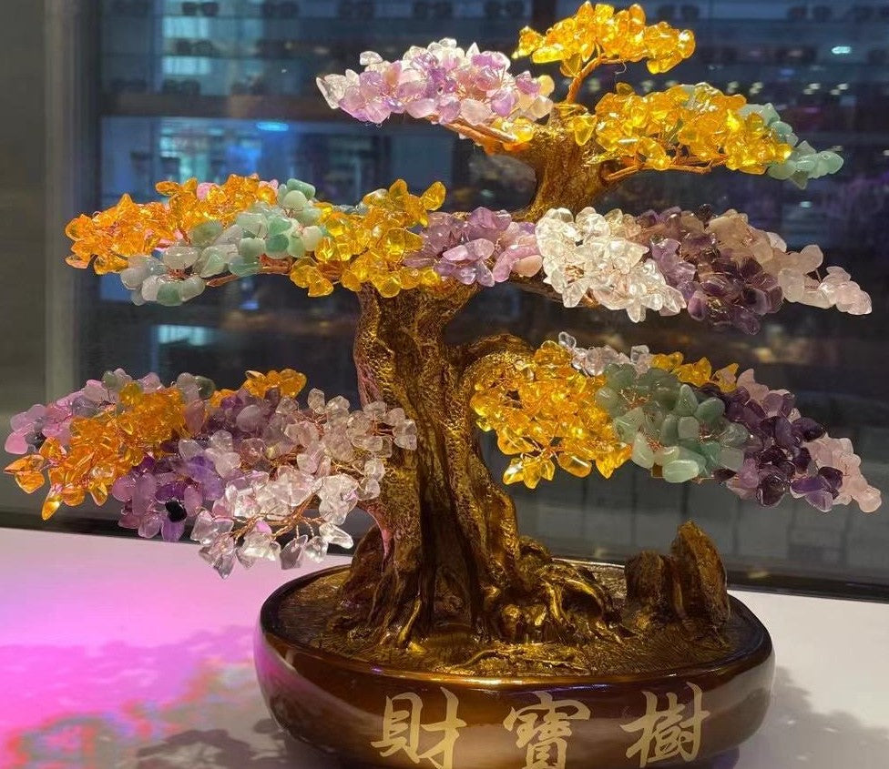 Tree of Life Chakra Crystal Tree for Healing and Luck