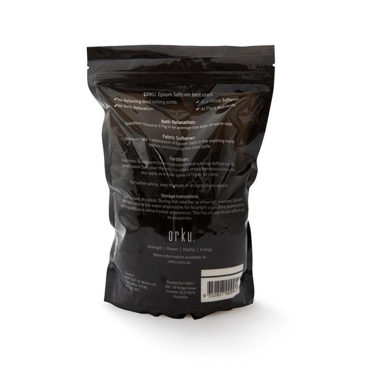 1Kg Orku Epsom Salt - Magnesium Sulphate Bath Salts Skin Body
