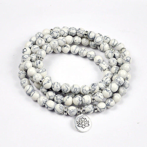 Amazon Stone Tiger Eye Stone Bracelet Necklace 108 Buddha Beads Lotus