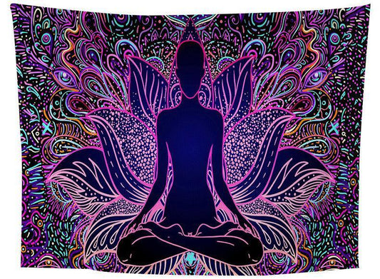 Meditation Line Art Tapestry