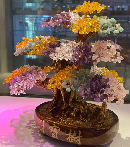 Tree of Life Chakra Crystal Tree for Healing and Luck