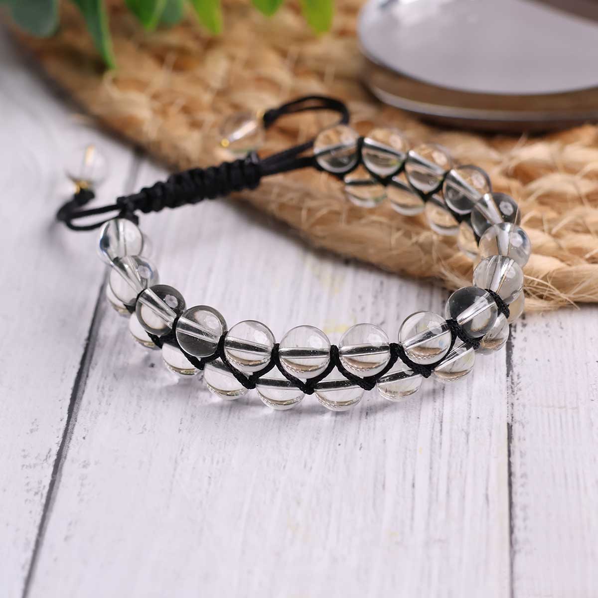 Clear Quartz Adjustable Thread Bracelet