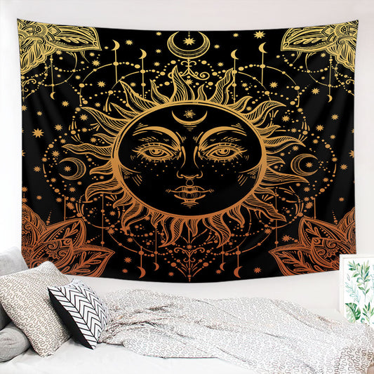 Classic SUN Tapestry, Retro Sun Tapestry, Psychedelic Tapestry Wall