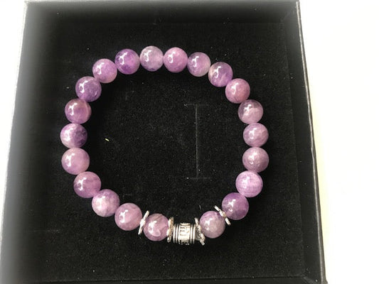 Amethyst Bracelet, Amethyst Bead Bracelet, Amethyst Crystal