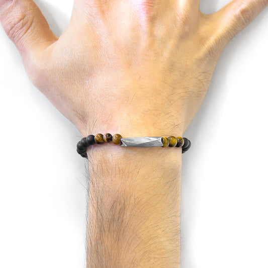 Brown Tigers Eye Orinoco Silver and Stone Bracelet