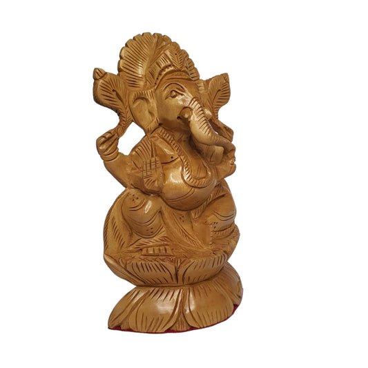GENERIC Lord Ganesha Wooden Statue Idol for Pooja, Gift, Home and