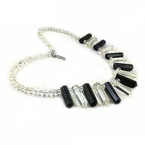 Healing Gemstone Necklaces, Blue Aventurian & Crystal Gemstone Silver