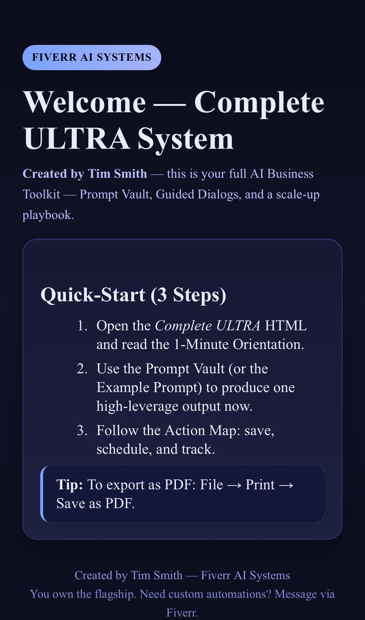 The Rise of AI Systems on Fiverr – Build Your Own GPT-5 Business Toolkit
