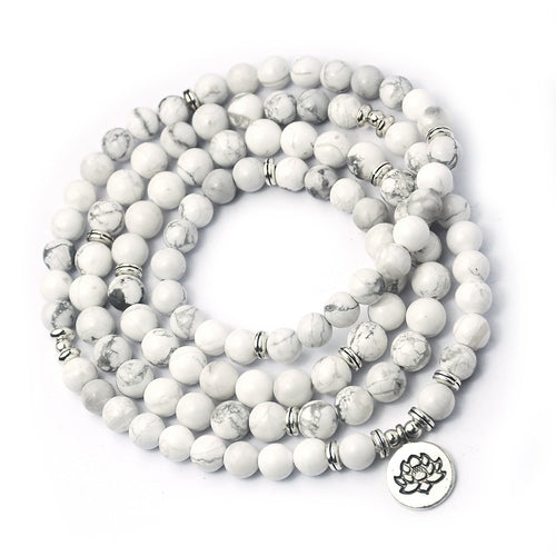 Amazon Stone Tiger Eye Stone Bracelet Necklace 108 Buddha Beads Lotus