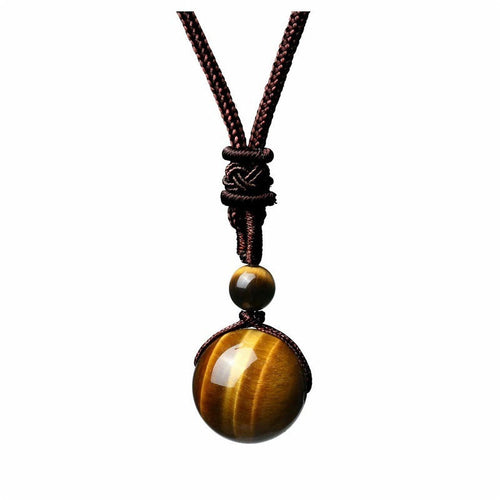 Fashion 16mm Natural Obsidian Pendant Amethyst Necklace For Men And