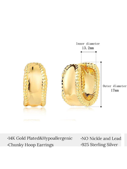 Elegant Lxalry Liquid Metal Fusion Stud Set 14K Gold Silver Prism