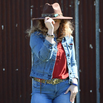 xxWoven Picasso Jasper&Lapis Beaded Bracelet