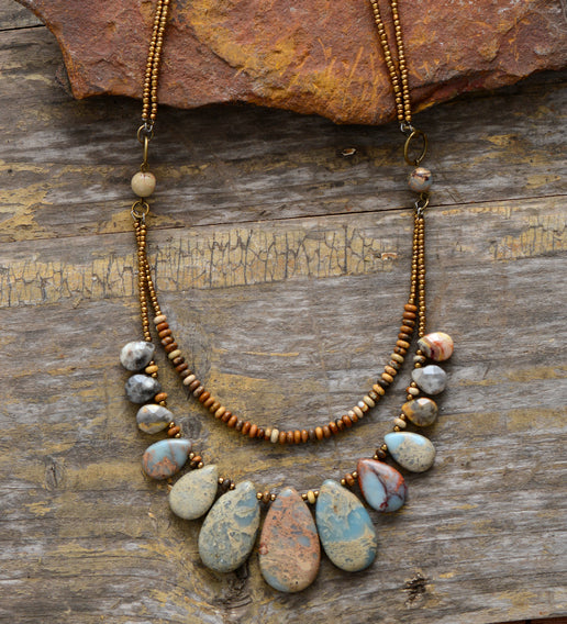 Chokers Necklaces for Women Teardrop Natural