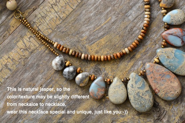 Chokers Necklaces for Women Teardrop Natural