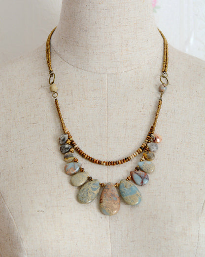 Chokers Necklaces for Women Teardrop Natural