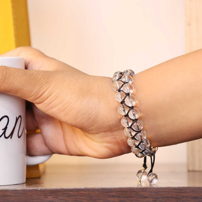 Clear Quartz Adjustable Thread Bracelet