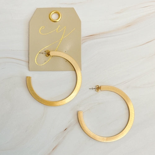 Overall Luxe Round Hoop Earrings