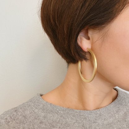 Overall Luxe Round Hoop Earrings