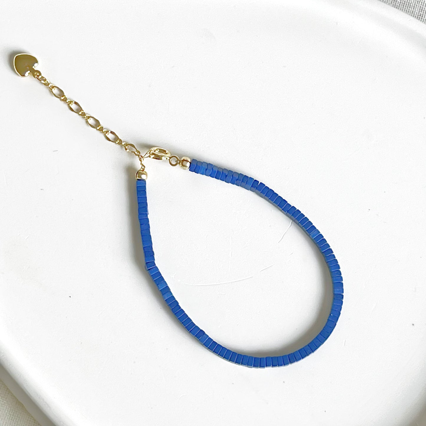 Natural Lapis lazuli Square Beaded Bracelet