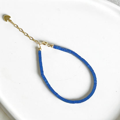 Natural Lapis lazuli Square Beaded Bracelet