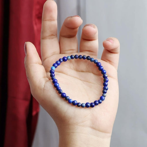 Lapis Lazuli Round Beads Bracelet
