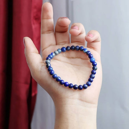 Lapis Lazuli Round Beads Bracelet