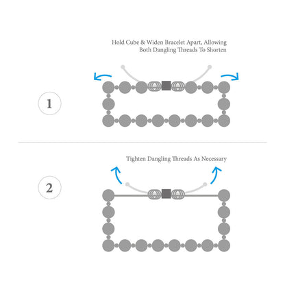 White Turquoise Percy Silver and Stone SKINNY Macrame Bracelet