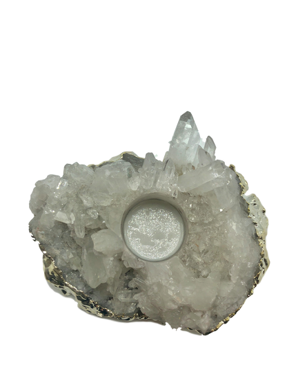Quartz Cluster Candle Holder
