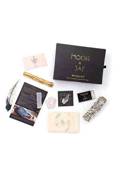 Love Ritual Kit with Rose Quartz, Clear Quartz, Sage, Palo Santo, and
