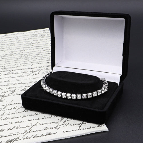 Quality Rhodium Plated Tennis Bracelet Made with SWAROVSKI® Crystals -