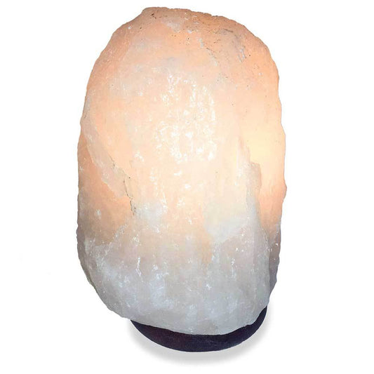 Himalayan White Rock Salt Lamps - 12V 12W Natural Shape Cut Unique
