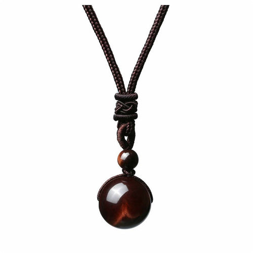 Fashion 16mm Natural Obsidian Pendant Amethyst Necklace For Men And