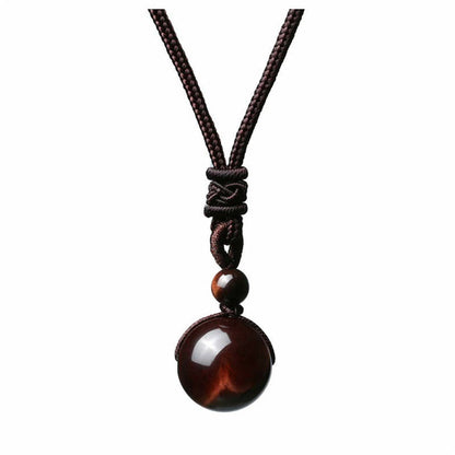 Fashion 16mm Natural Obsidian Pendant Amethyst Necklace For Men And