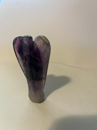 Gemstone Angel, Chakra Reiki Healing Crystal Carved Pocket Guardian