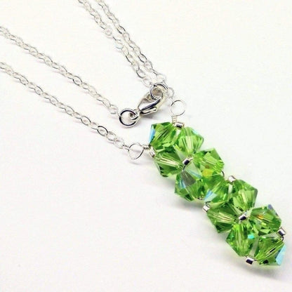 Handmade Wire Woven Crystal Rock Candy Necklace in Various Colors