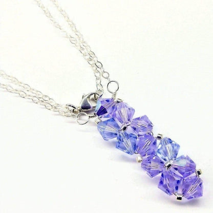 Handmade Wire Woven Crystal Rock Candy Necklace in Various Colors