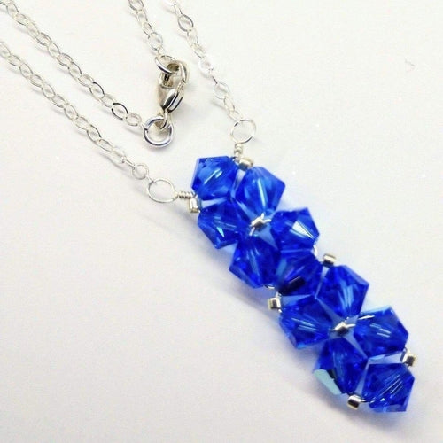 Handmade Wire Woven Crystal Rock Candy Necklace in Various Colors