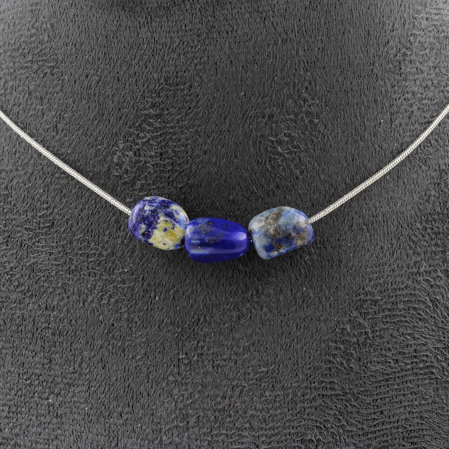 Lapis Lazuli from Pakistan 3 beads necklace