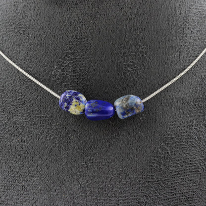 Lapis Lazuli from Pakistan 3 beads necklace