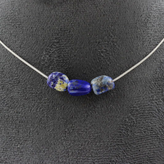Lapis Lazuli from Pakistan 3 beads necklace
