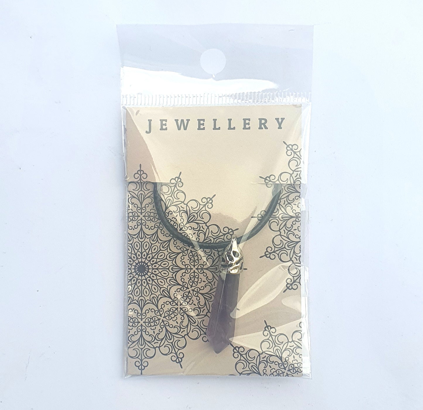 Crystal Point Pendant Necklace - Amethyst