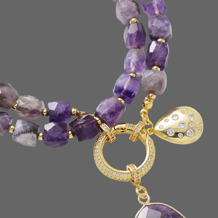 Amethyst Crystal Pendant Necklaces