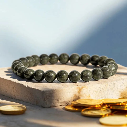 Natural Pyrite Bracelet For Wealth, Prosperity, And Protection