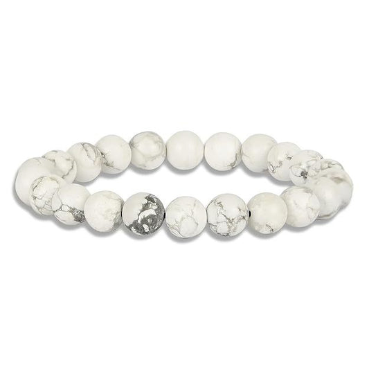 Natural Howlite Bracelet for Men and Women