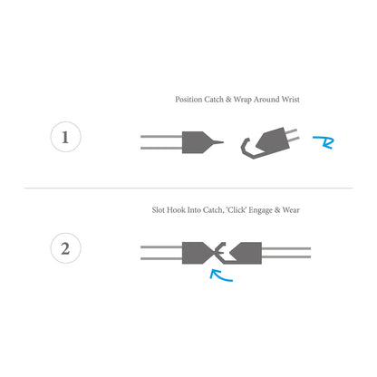 Azure Blue Crossjack Mast Silver and Round Leather Bracelet