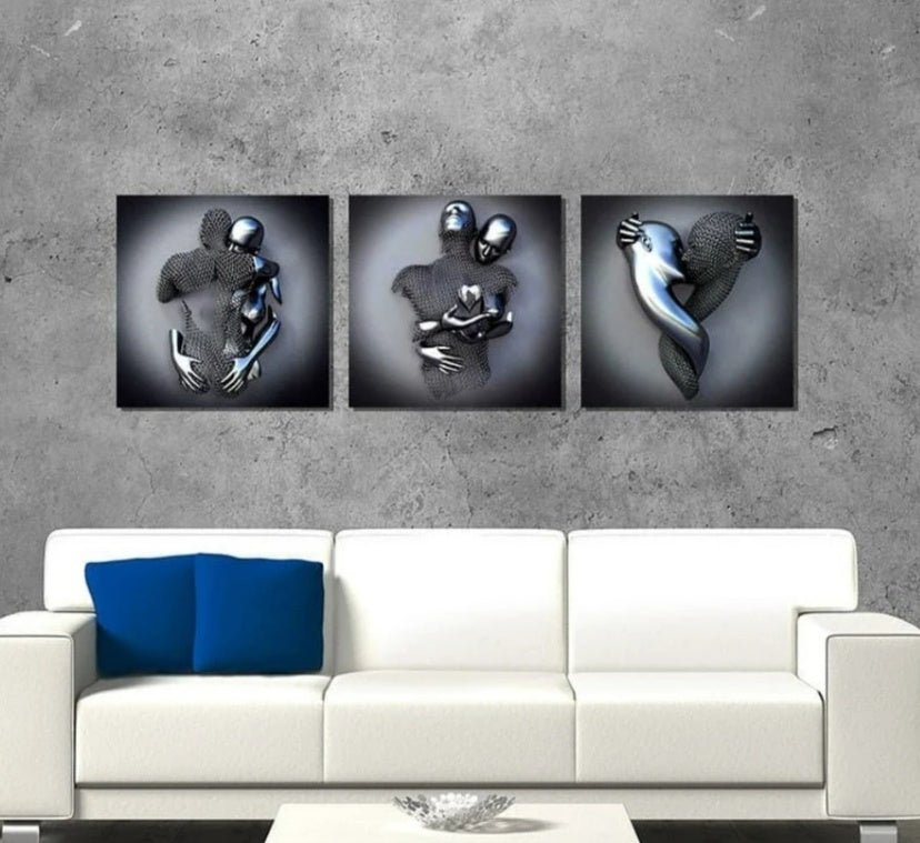 Metal  Statue Art Poster Hanging Painting