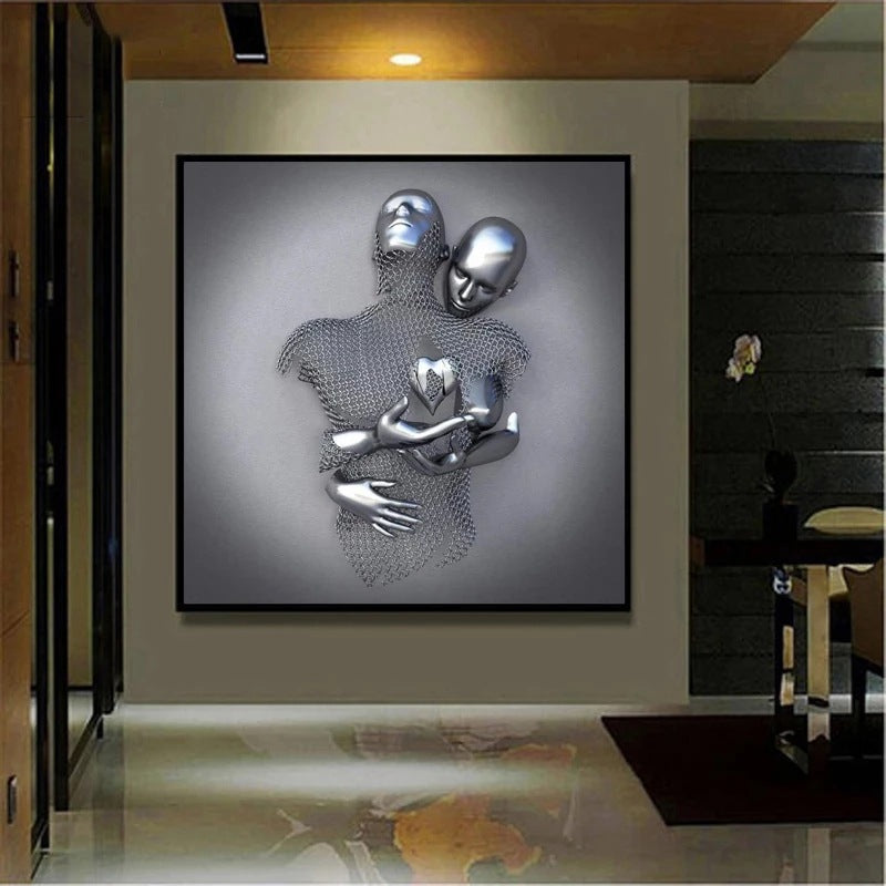 Metal  Statue Art Poster Hanging Painting