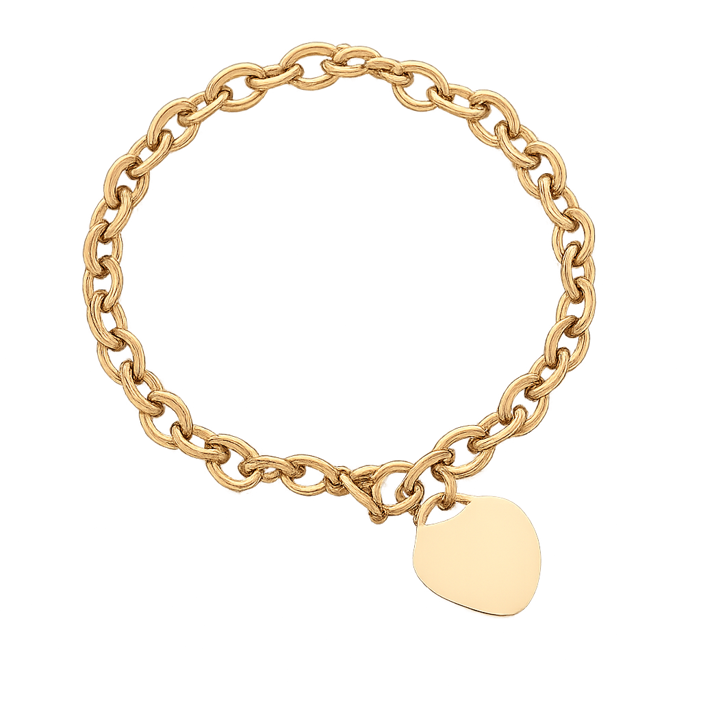 Gold Chain Bracelet – Chunky Link Design with Minimalist Charm