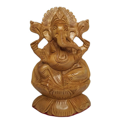 GENERIC Lord Ganesha Wooden Statue Idol for Pooja, Gift, Home and