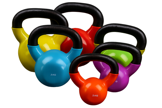Colorful 2KG Kettlebell Set – Ergonomic Weights for Home Gym, Strength
